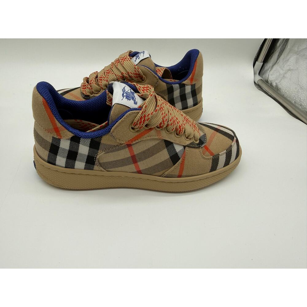 Burberry Terrace Check Cotton Low-Top Sneakers SZ:35.5 - Picture 9 of 12